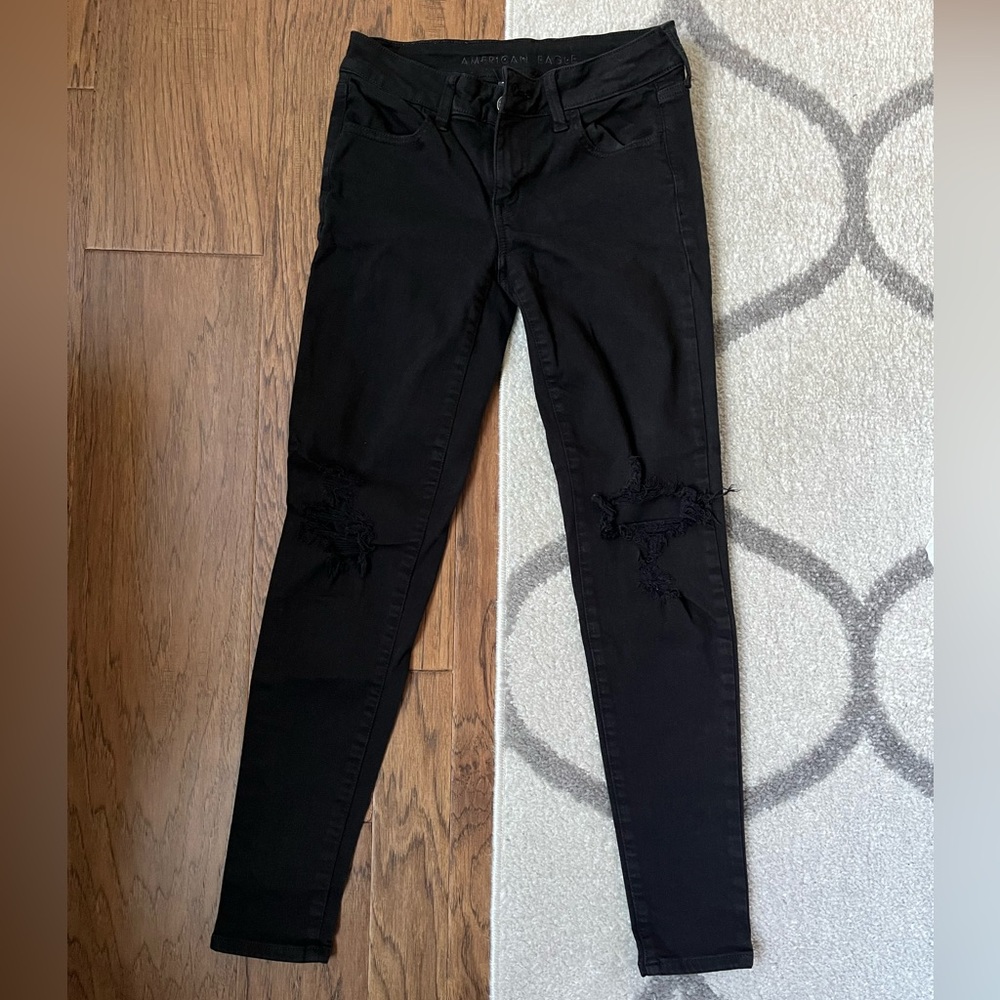 American Eagle black jeans size 4